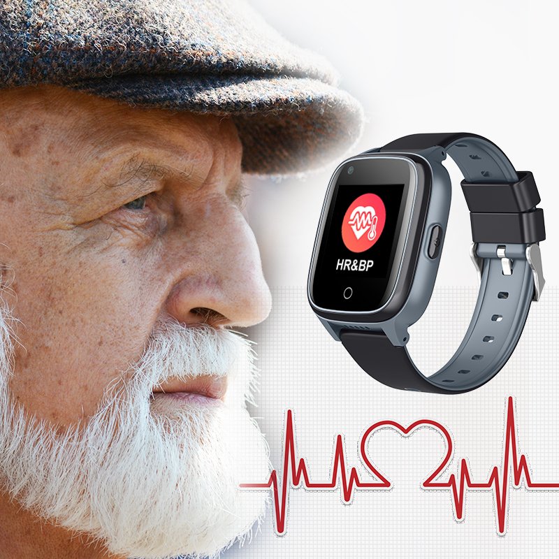 Karen M D32 Elderly Smart Watch, GPS WiFi Location 3G 4G Call SOS Help Heart Rate Monitoring Smartwatch 2021 VS D200